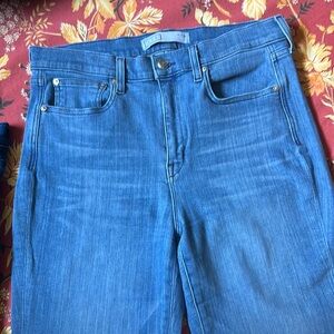 AYR The Pop Jeans Women's 32 Long High Rise Straight Leg Stretchy Designer Denim